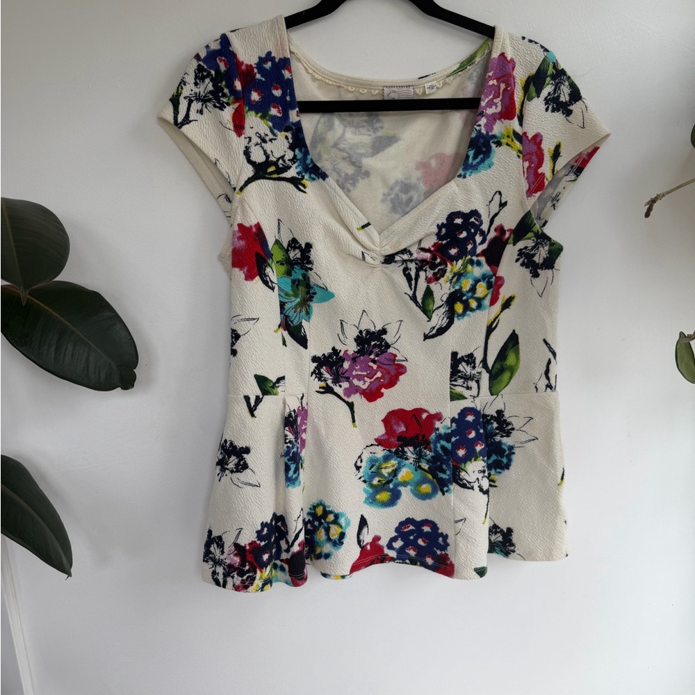 Floral Print Women's peplum Top